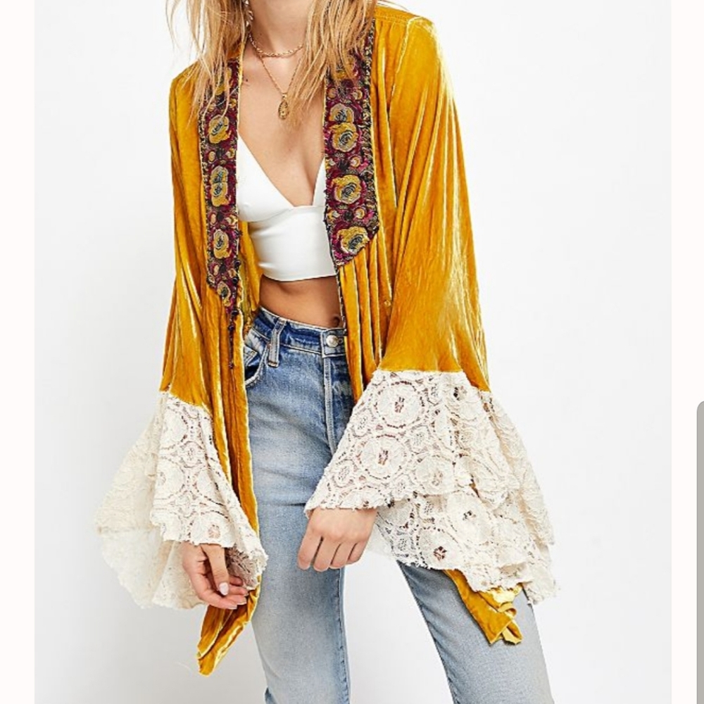 Free People Wanderlust Jacket in Marigold